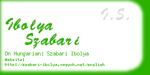 ibolya szabari business card